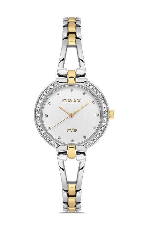 

Omax Original Watches for Women Gold Stainless Steel Strap 31mm Black Round Shape Analog Wrist Watch Women's 100% Waterproof Business Casual Wear Gift