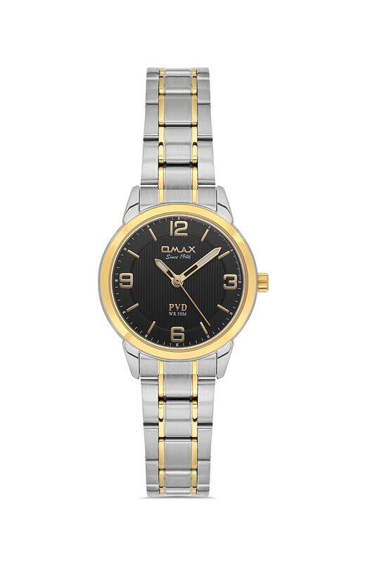 

Omax Original Watches for Women Gold Stainless Steel Classic Strap 31mm Black Round Shape Analog Wrist Watch For Woman 100% Waterproof Business Casual