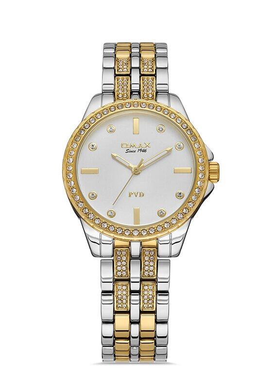 

Omax Original Watches for Women Silver Stainless Steel Strap 31mm Black Square Shape Analog Wrist Watch Women's 100% Waterproof Business Casual Wear G