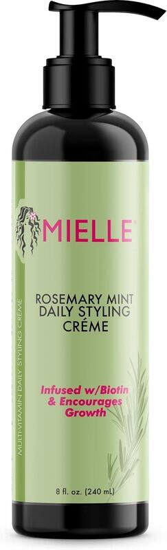 

Mielle Organics Rosemary Mint Multi-Vitamin Daily Styling Creme For Curly Hair Definition, Paraben And Silicone Free, 240 ml, White