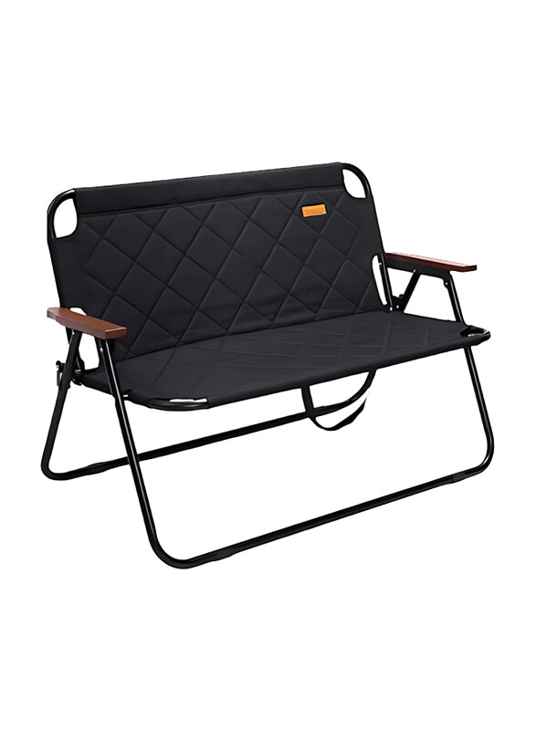 

Manful Sturdy Comfortable & Portable Outdoor Seating Folding Camping Chair, 2 Person, Black