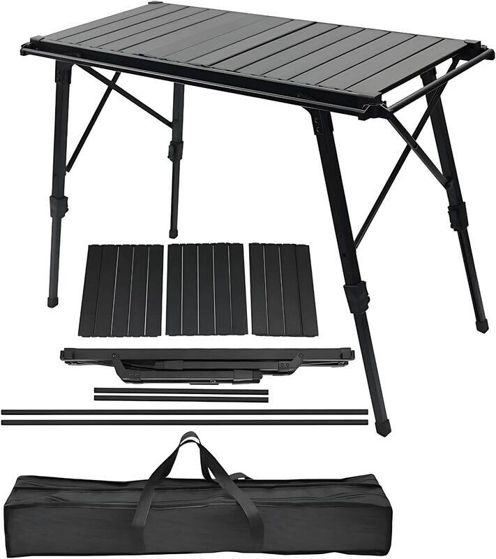 

Generic MANFUL Portable Folding Camping Table, Aluminum Roll-Up Table