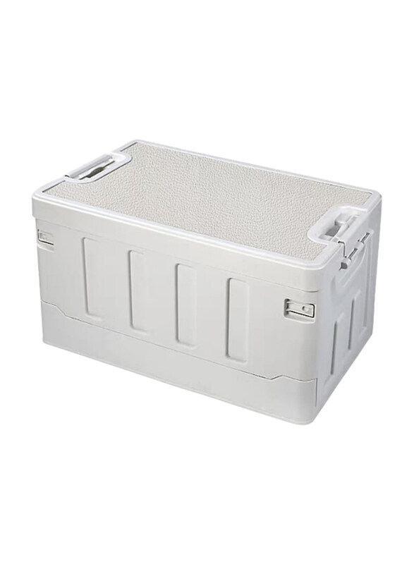 

Manful Outdoor Camping Collapsible Foldable Plastic Box Storage Containers Stackable Plastic Bins with Lids for Home, 60L, White