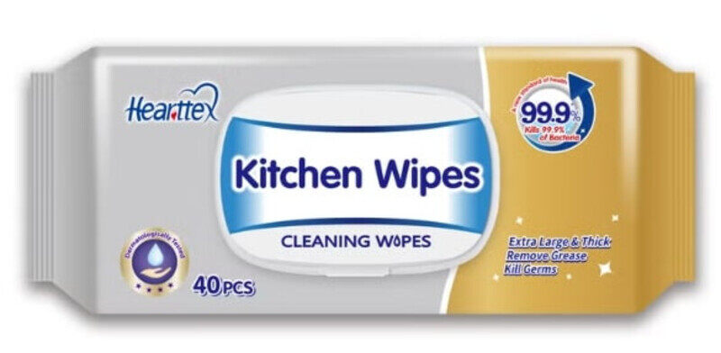 

Hearttex Kitchen Wipes Cleaning Wipes, 40 Sheets