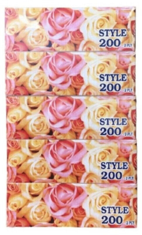 

Style Facial Tissue Box, Pack of 5