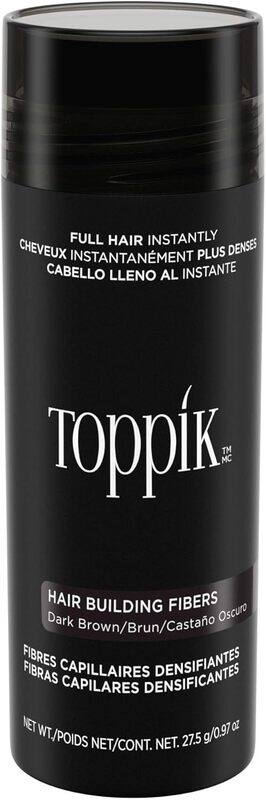 

Toppik Hair Building Fibers with Premium Keratin Fibers Conceals Hair Thinning and Hair Loss for Fuller Looking, Drak Brown 27.5g