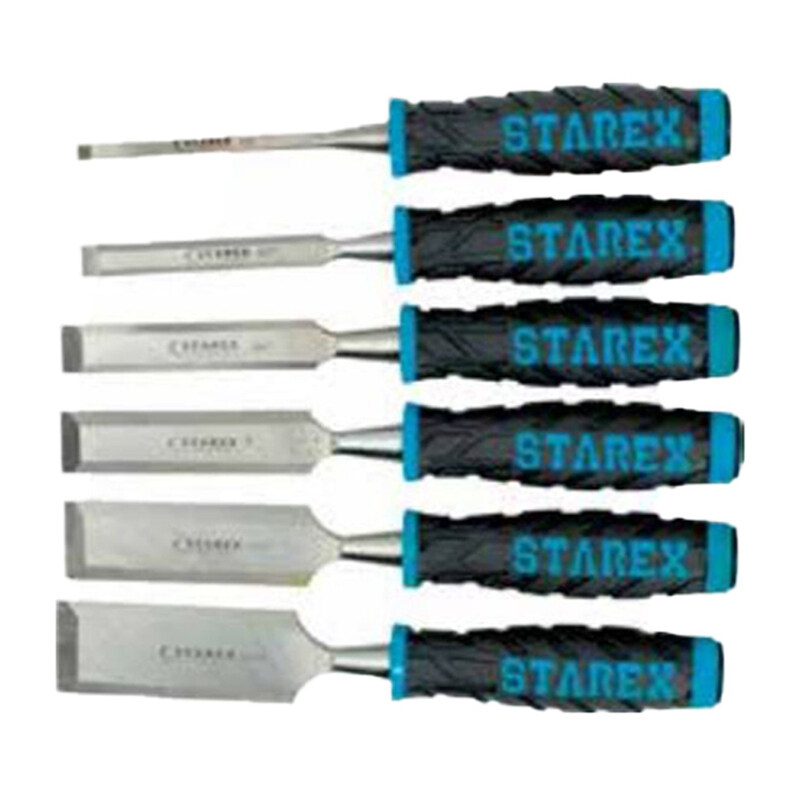 

Wood Chisel 6pcs/set(1/4 - 11/2") Soft Grey Handle Polish Blade Starex Brand