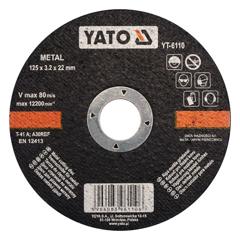 

YATO Metal Cutting Disc 125X3.2X22Mm YT-6110