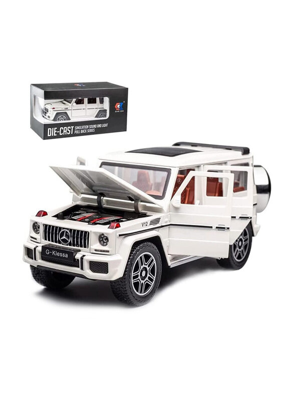 

Erock Exquisite Car Model 1/24 Benz G63 AMG Model Toy Car, White, Ages 12+