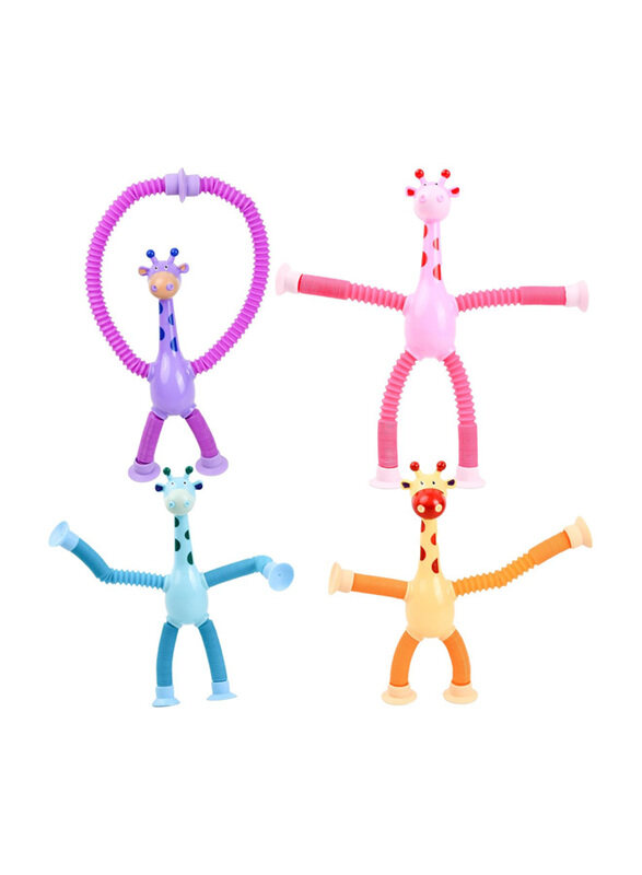 

Generic Telescopic Pop Giraffe Tube Toy with Suction Cup, 4 Pieces, Ages 3+