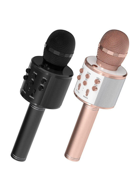 

Generic Portable Wireless Bluetooth Karaoke Microphone for Singing, 2 Pieces, Ages 5+