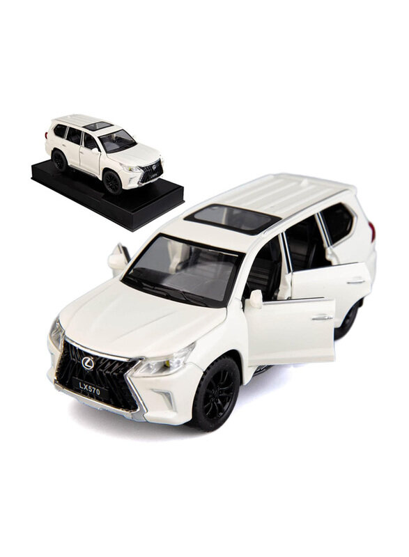 

Generic 1/32 Compatible for Lexus LX570 Off-Road In Luxury SUV Model Toy Car, White
