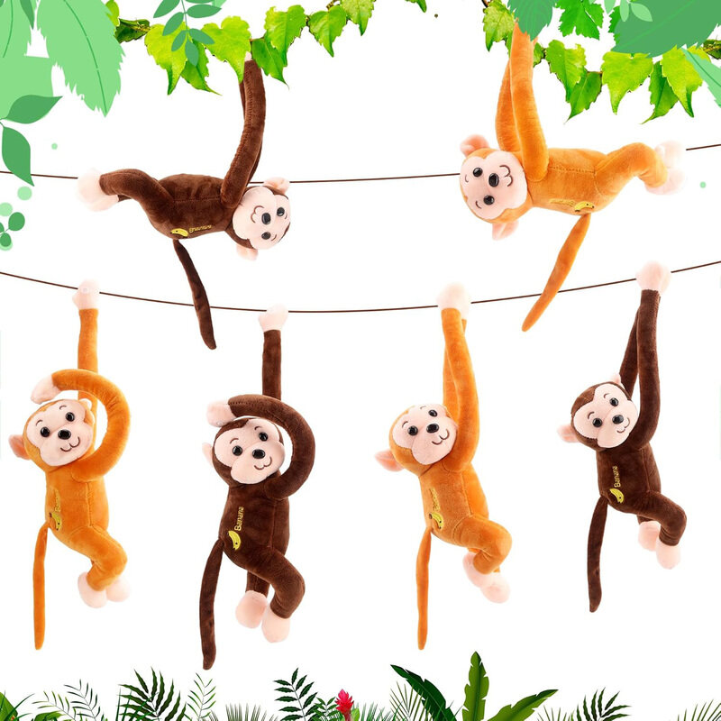 

Generic Cute Soft Plush Hanging Monkey Stuffed Animal Toys, 6 Pieces, Ages 3+