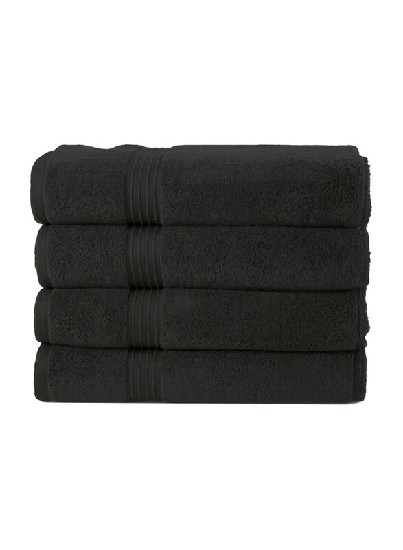 

Generic Beytor 100% Cotton Ultra Soft Quick-Dry & Highly Absorbent Luxury Bath Towels, 90 x 180cm, Black