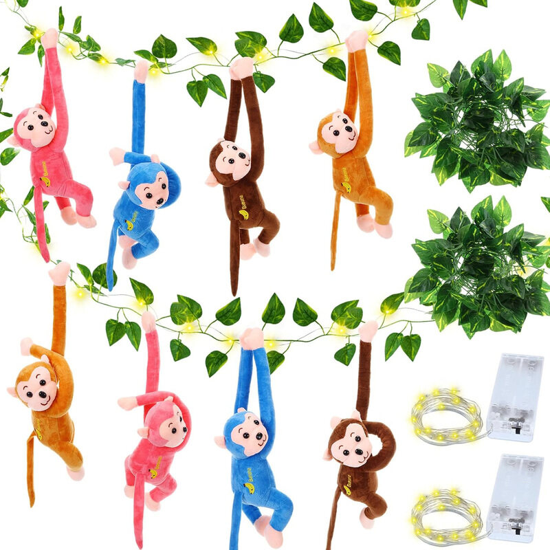 

Generic Hanging Monkey Stuffed Animal Plush Toy, 8 Pieces, Ages 3+