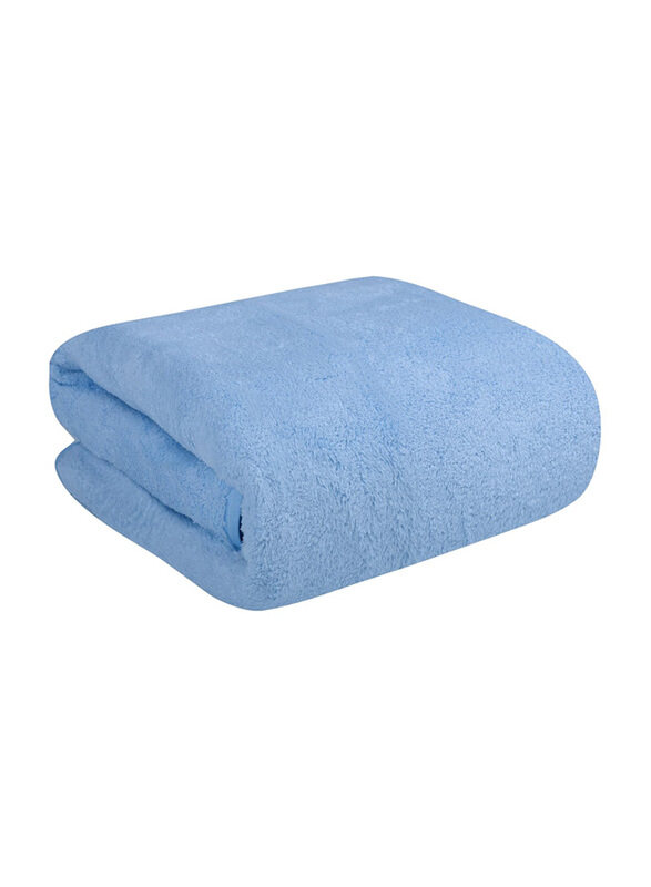 

Krujyam Extra Soft Plush & Quick Dry High Absorbency Microfiber Large Bath Towels, 70x140, Sky Blue
