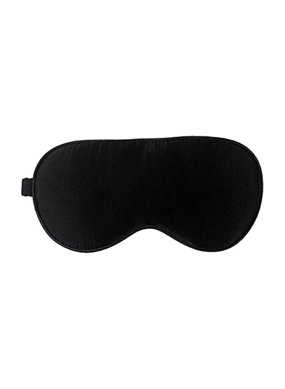 

Generic ECVV Silk Super Soft Eye Mask with Adjustable Strap for Sleeping Ear Plugs, Black