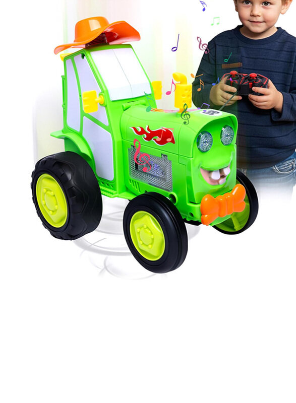 

Generic 360° Rotating Remote Control Tractor Stunt Car, Ages 6+