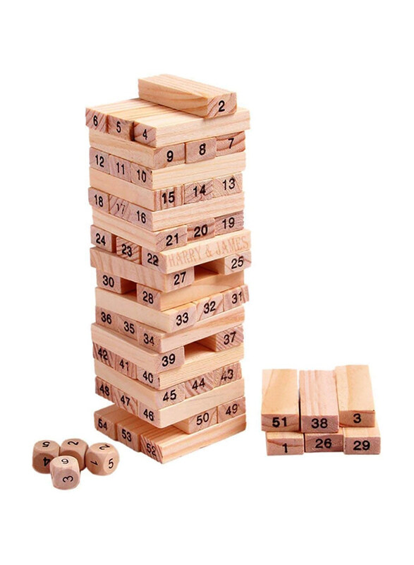 

Harry & James Wooden Building Blocks Puzzle, 54 Pieces, Ages 3+