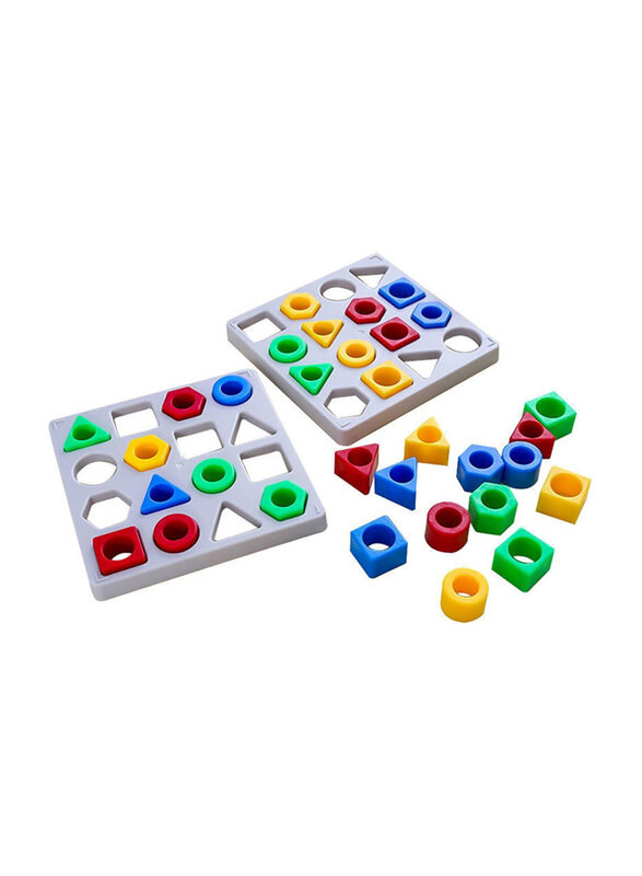 

Generic BYIYGSL Geometric Shape Quick Matching Board Game with Answering Bell, Multicolour