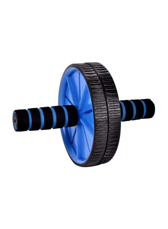 

Pomic fit Polypropylene 2 Wheel Ab Roller for Core Workout, Black/Blue