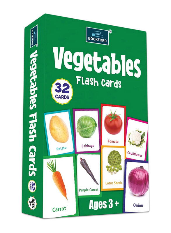 

Bookford 32-Piece Vegetables Flash Cards, Multicolour