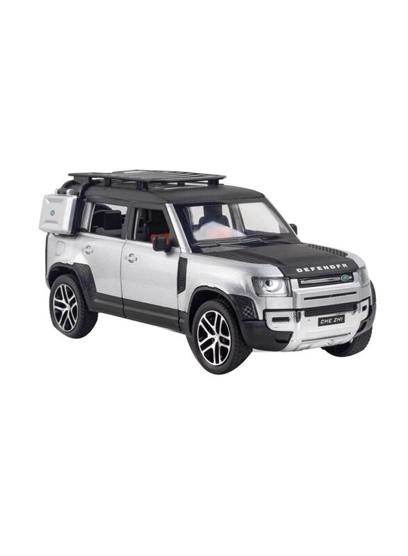 

Baby Boss 1:24 Die Cast Defender Toy Car with Light and Sound for Kids, White/Black, Ages 3+