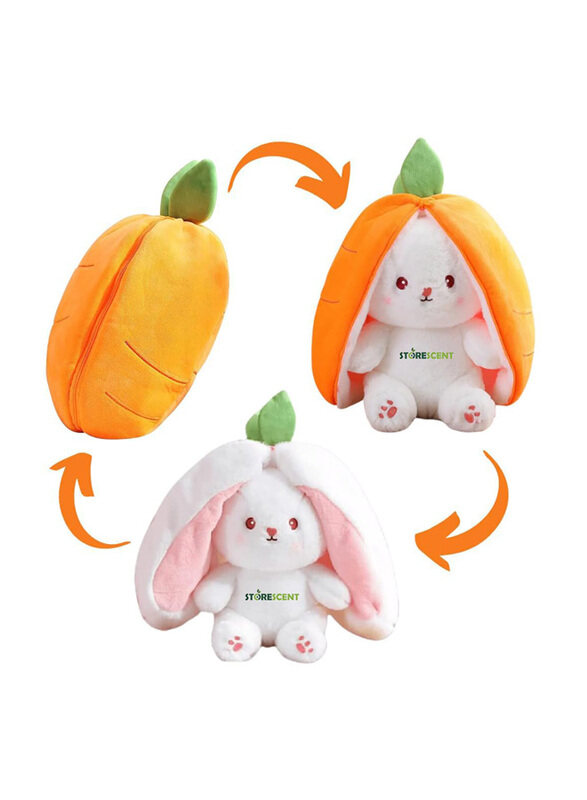 

Generic Reversible Carrot Bunny Plush Toy, 1 Pieces, Ages 3+
