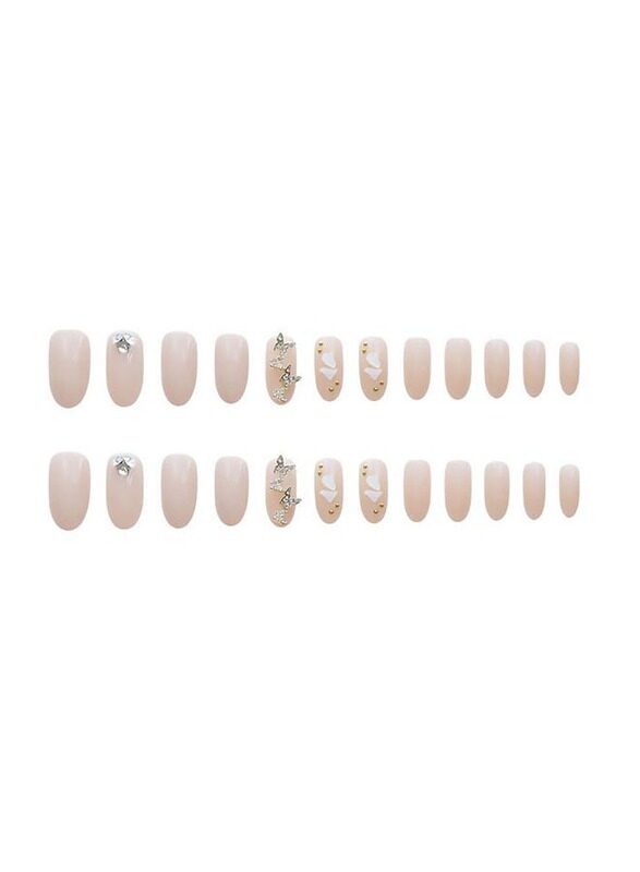 

Misstiara 24-Piece Removable False Nail Set, Pink