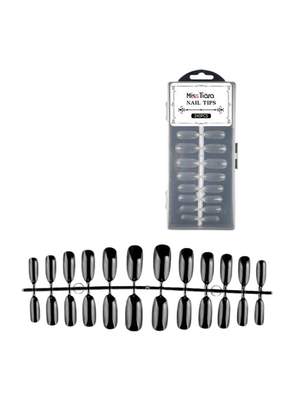 

Misstiara 240-Piece False Nail Tips, Clear