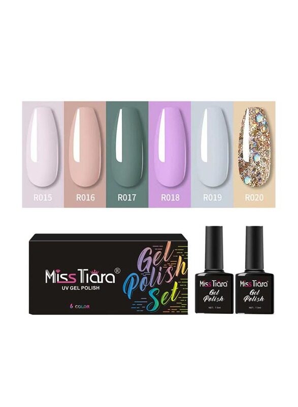 

Misstiara UV & LED Gel Nail Polish, 6 Piece, Multicolour