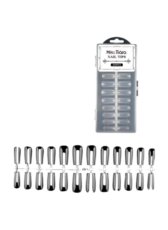 

Misstiara 240-Piece False Nail Tips, Clear