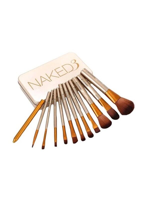 

Naked3 Makeup Brushes Kit Sets, 12 Piece, Multicolour