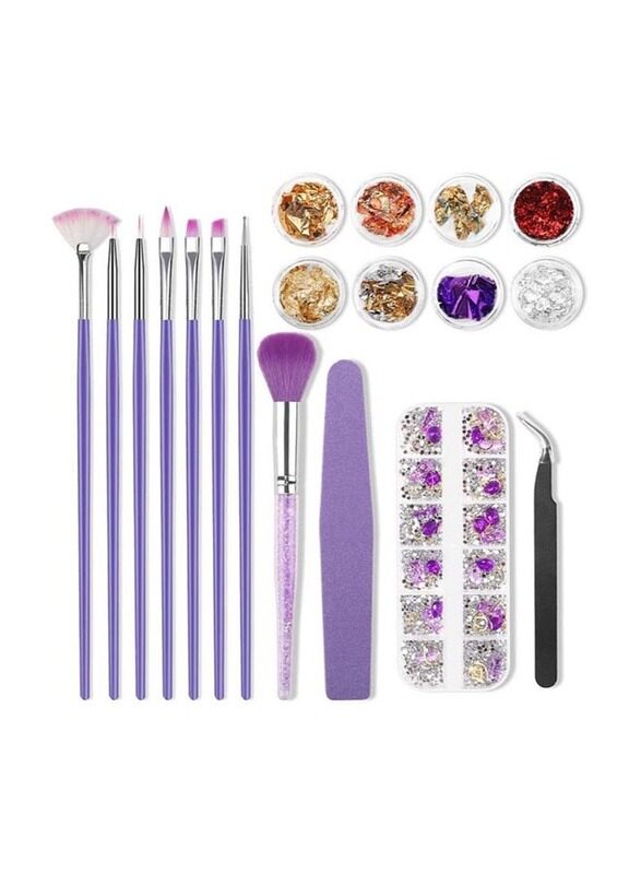 

Misstiara Nail Art Design Tool Set, 19 Piece, Purple