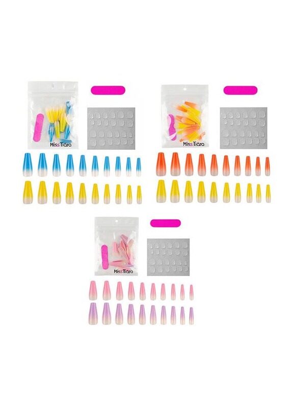 

Misstiara 60-Piece Removable False Nails Set, Multicolour