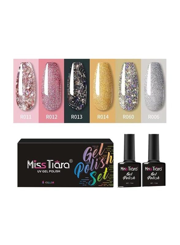 

Misstiara DIY UV & LED Gel Nail Polish Set, 6 Pieces, Multicolour