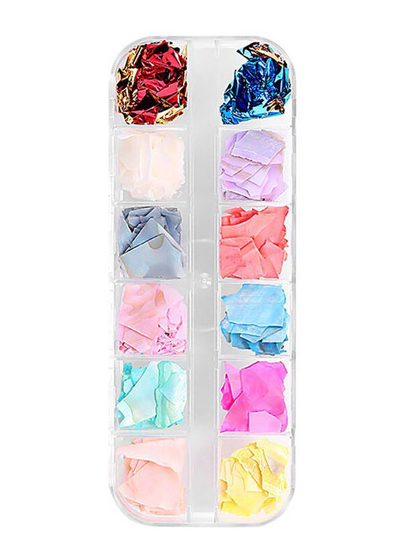 

Generic Crushed Shell Stone Powder Acrylic Nail Sequins UV Gel Tip, Multicolour
