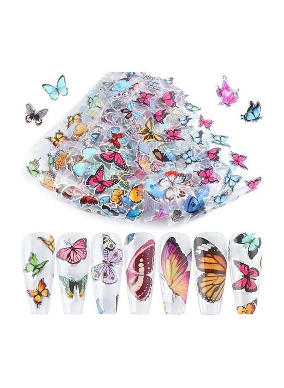 

Misstiara Butterfly Nail Art Sticker, 10 Sheet, Multicolour