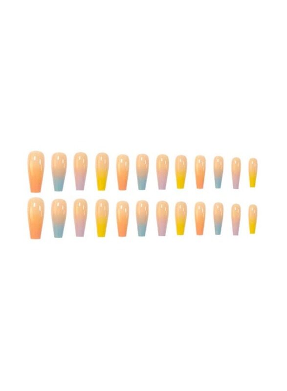 

Misstiara 24-Piece Wearable Long Fake Nails Set, Multicolour