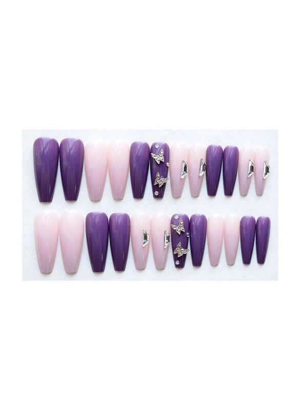 

Misstiara 24-Piece Wearable Fake Nails Set, Multicolour