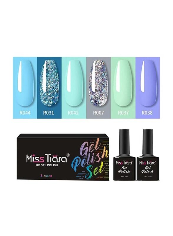 

Misstiara DIY UV & LED Gel Nail Polish Set, 6 Pieces, Multicolour