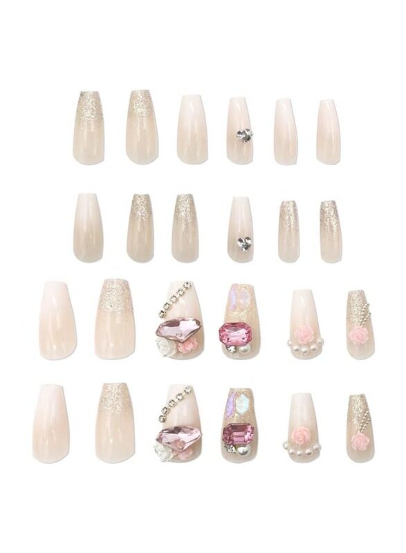 

Misstiara 24-Piece Wearable Fake Nails Set, Multicolour