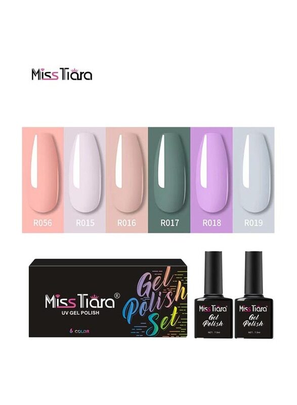 

Misstiara DIY UV & LED Gel Nail Polish Set, 6 Pieces, Multicolour