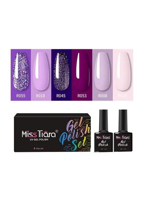 

Misstiara DIY UV & LED Gel Nail Polish Set, 6 Pieces, Multicolour