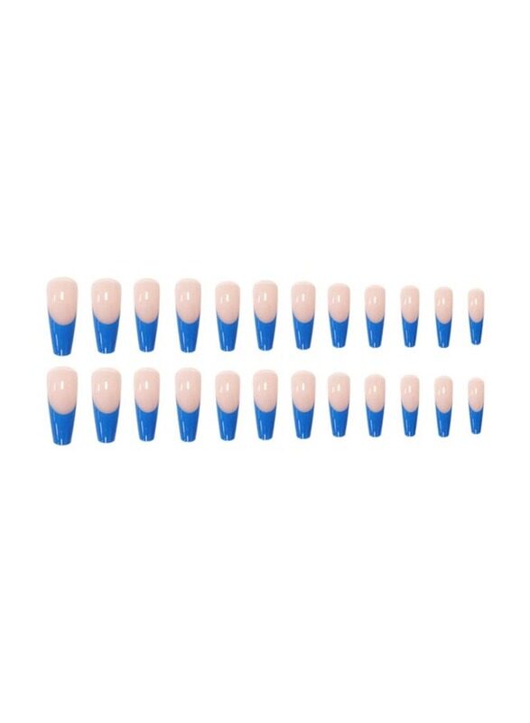 

Misstiara Wearable Long Fake Nails Set, 24 Pieces, Blue