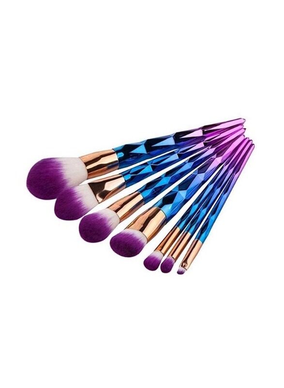 

Generic Eyeshadow Blusher Brush Set, 7 Piece, Blue/Gold