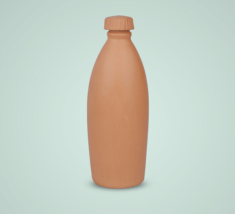 

ARK Naturals 900 ml Unglazed Handmade Terracotta Bottle with Cork. 900 ml Capacity. Self Cooling Organic and Natural. Eco Friendly