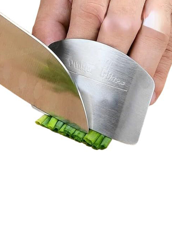 

Generic Stainless-Steel Finger Guard for Kitchen Cutting, Silver