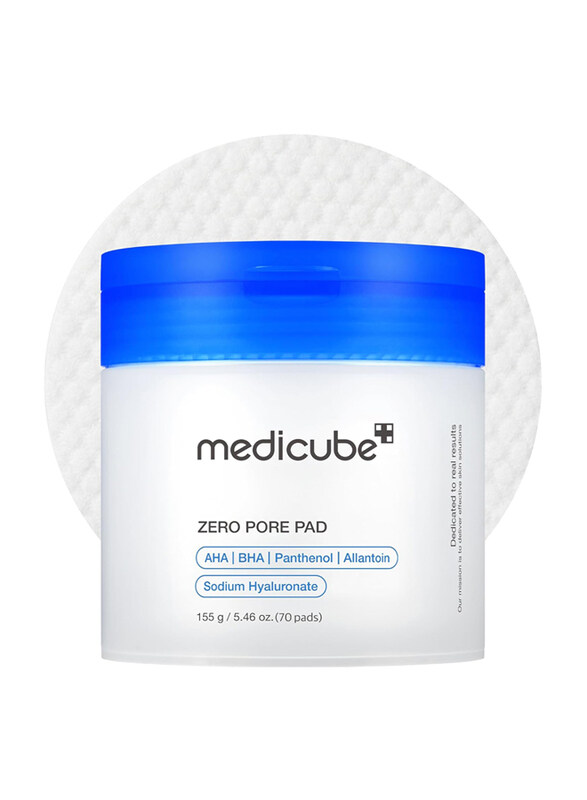 

Medicube Zero Pore Dual-Textured Facial Toner Pads for Exfoliation & Pore Care, 70 Pads, 155gm