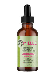 Mielle Rosemary Mint Scalp & Hair Strengthening Oil Infused with Biotin & Encourages Growth for All Hair Types, 59ml